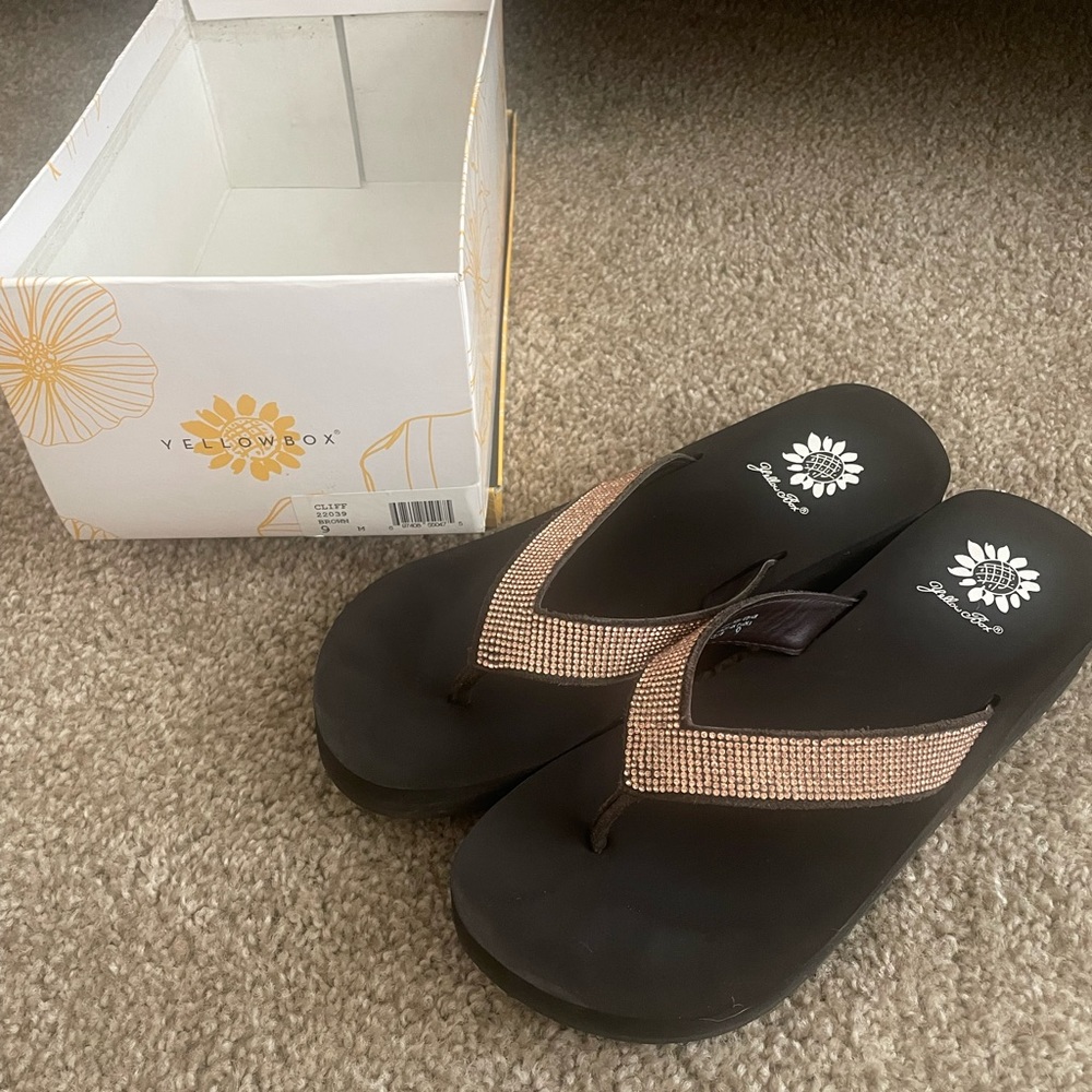 Yellow Box Cliff Brown Sandals